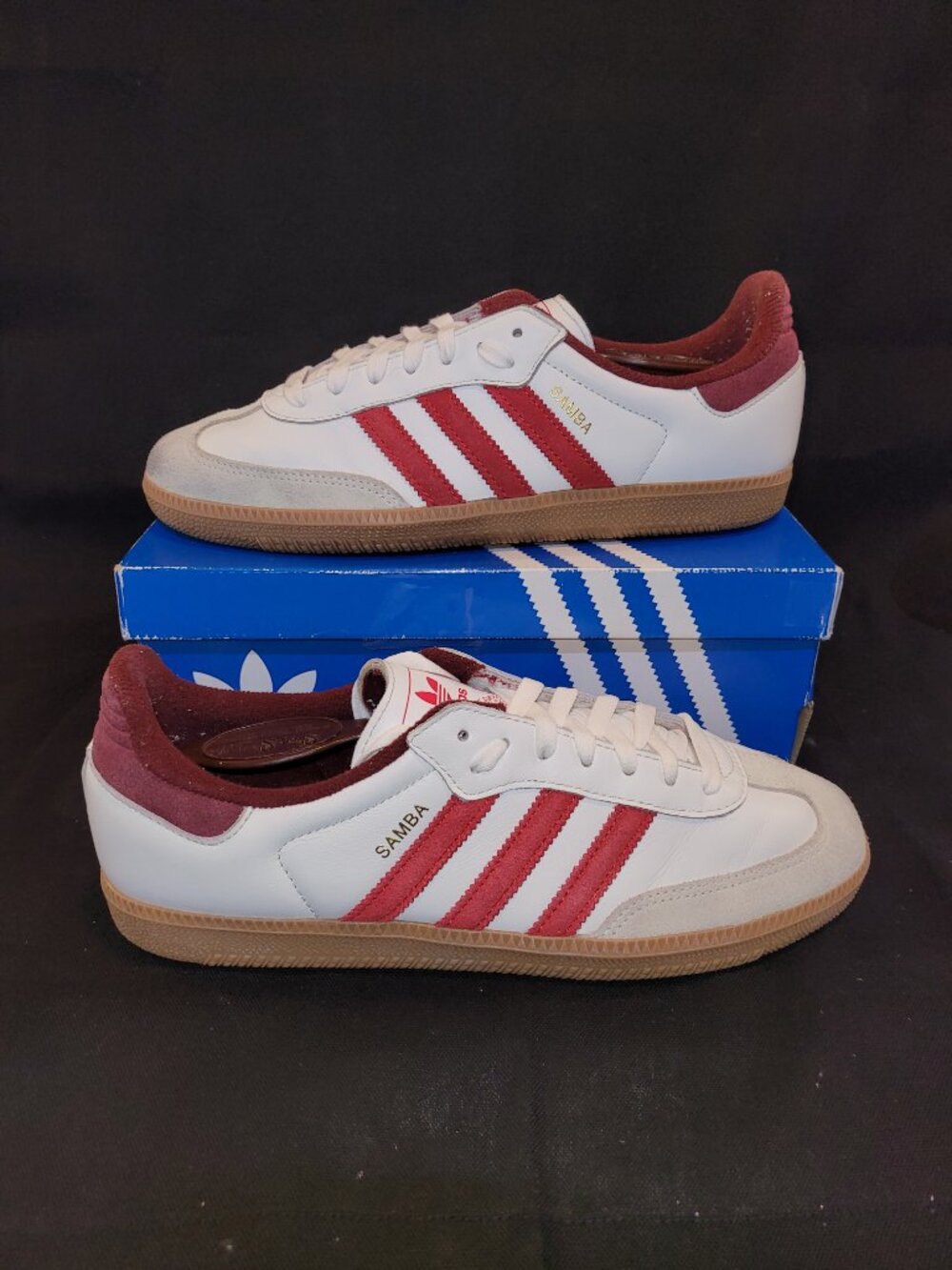 Adidas Originals Samba OG White Better Scarlet Red Classic New Men Shoes JI3201